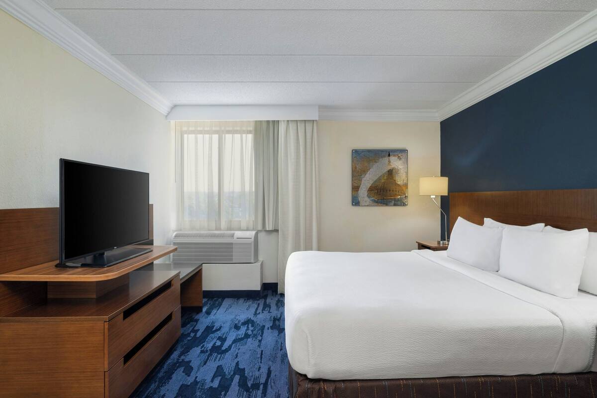 Suite, 1 King Bed with Sofa bed | Premium bedding, in-room safe, desk, iron/ironing board
