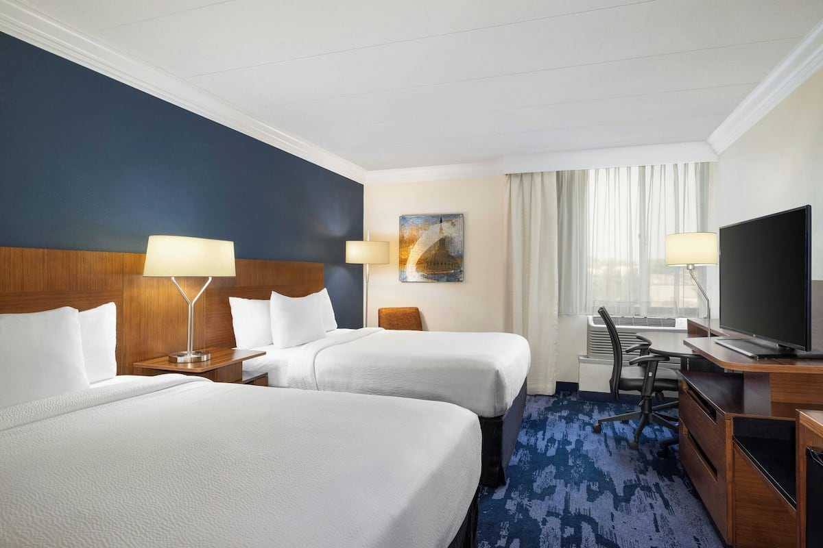 Room, 2 Double Beds | Premium bedding, in-room safe, desk, iron/ironing board