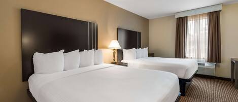 Standard Room, 2 Double Beds, Non Smoking, Refrigerator & Microwave