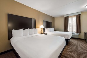 Standard Room, 2 Double Beds, Non Smoking, Refrigerator & Microwave | In-room safe, desk, laptop workspace, iron/ironing board