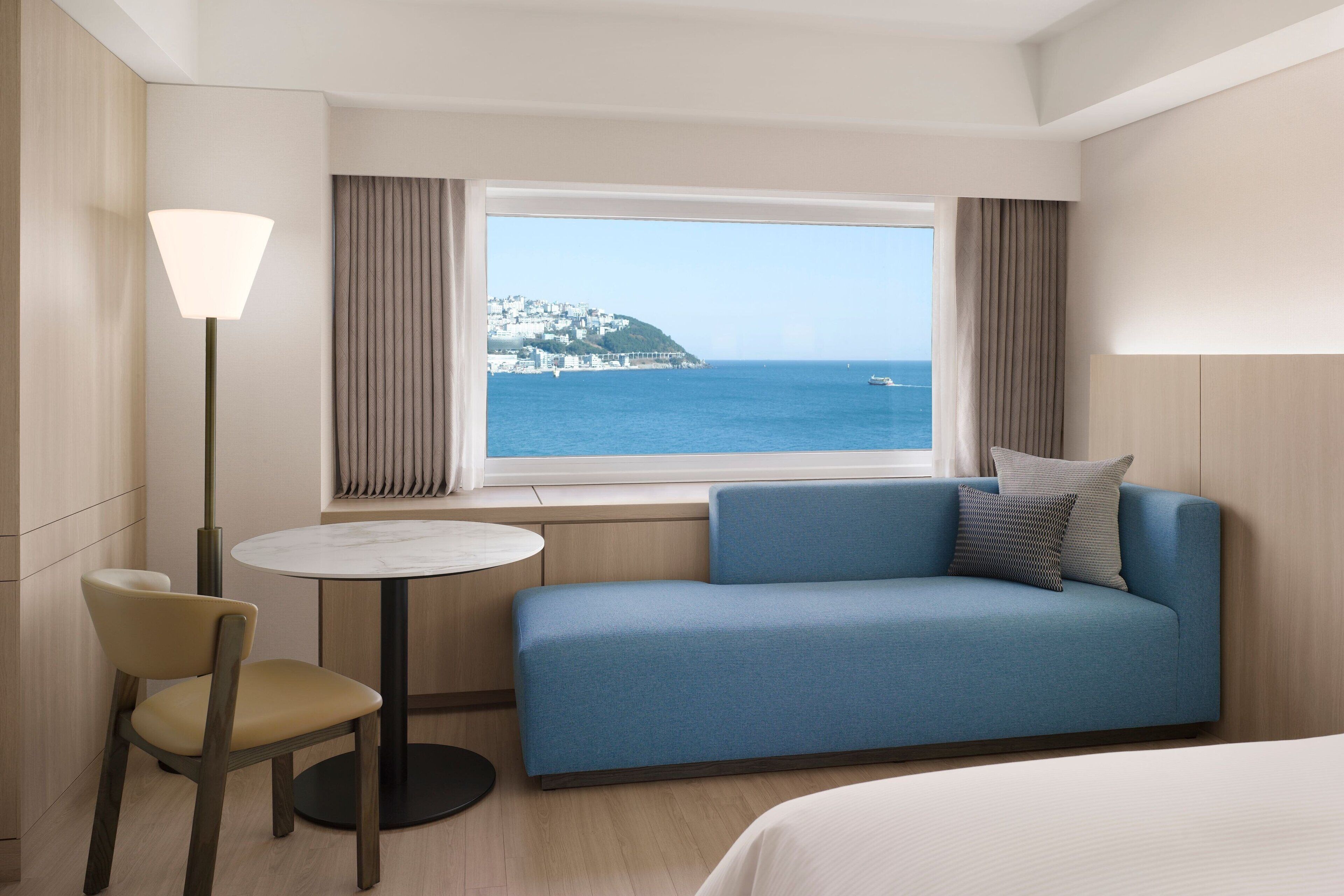deluxe beach ondol,  1 king, haeundae beach view | 1 bedroom, premium bedding, down duvets, pillow-top beds