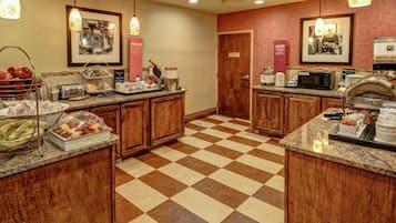 Free daily buffet breakfast