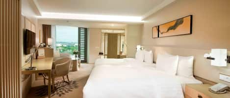 Ropa de cama de alta calidad y minibar