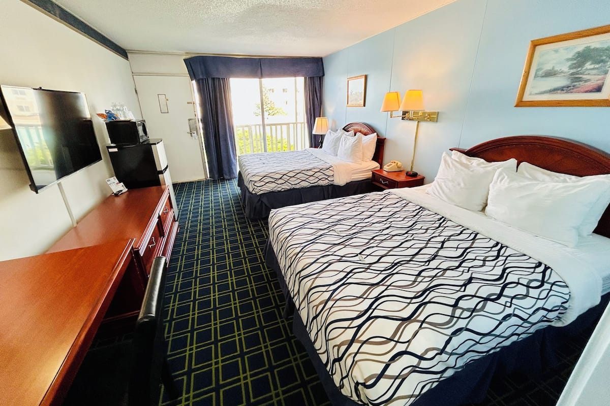 Room, 2 Queen Beds, Non Smoking | Premium bedding, desk, laptop workspace, blackout drapes