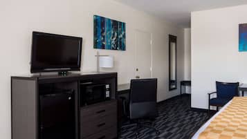 Blackout curtains, iron/ironing board, WiFi, bed sheets