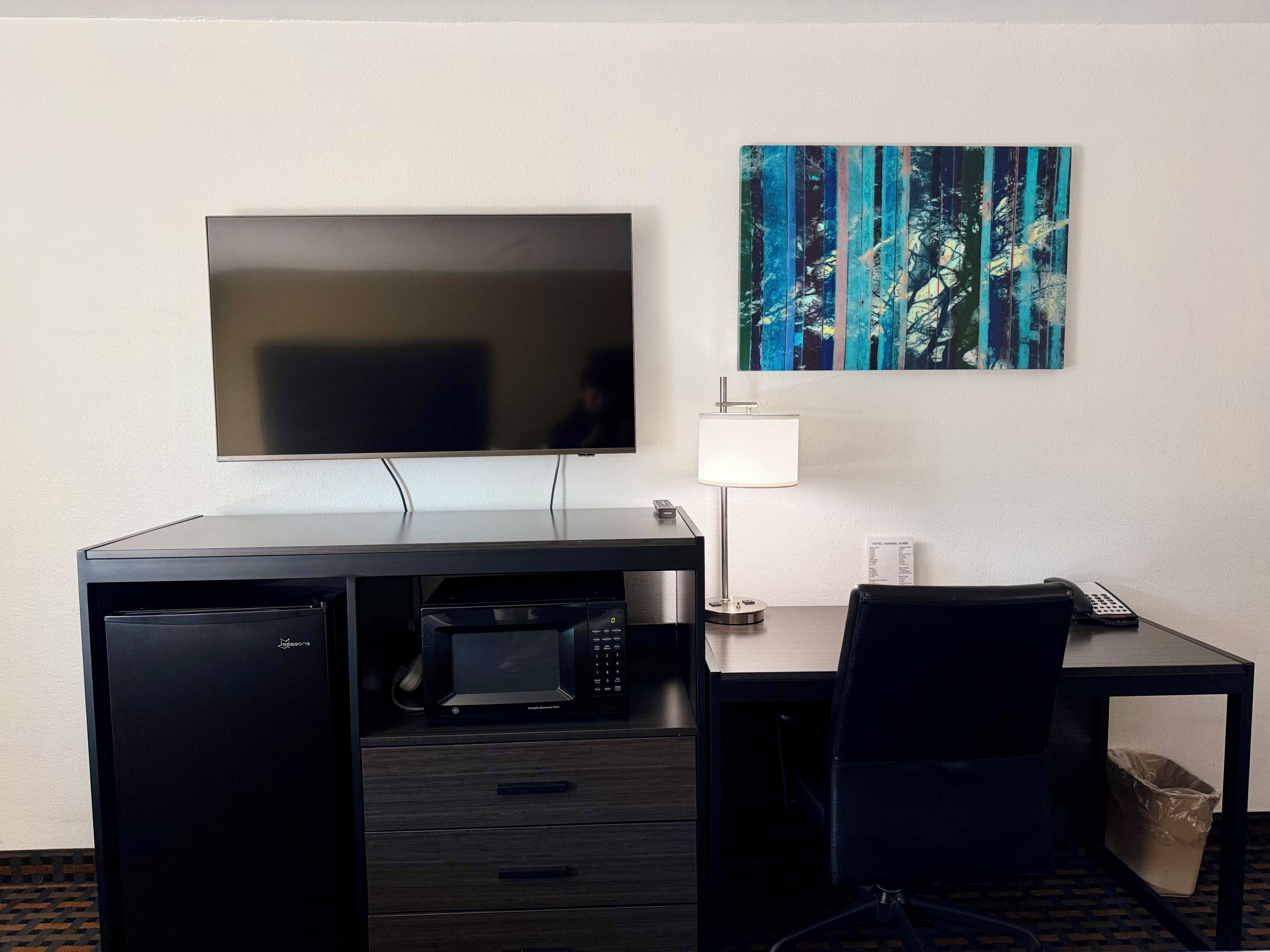 Standard Room, 2 Double Beds, Non Smoking, Refrigerator & Microwave | Blackout curtains, iron/ironing board, WiFi, bed sheets