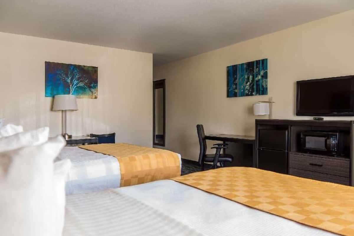 Blackout curtains, iron/ironing board, WiFi, bed sheets