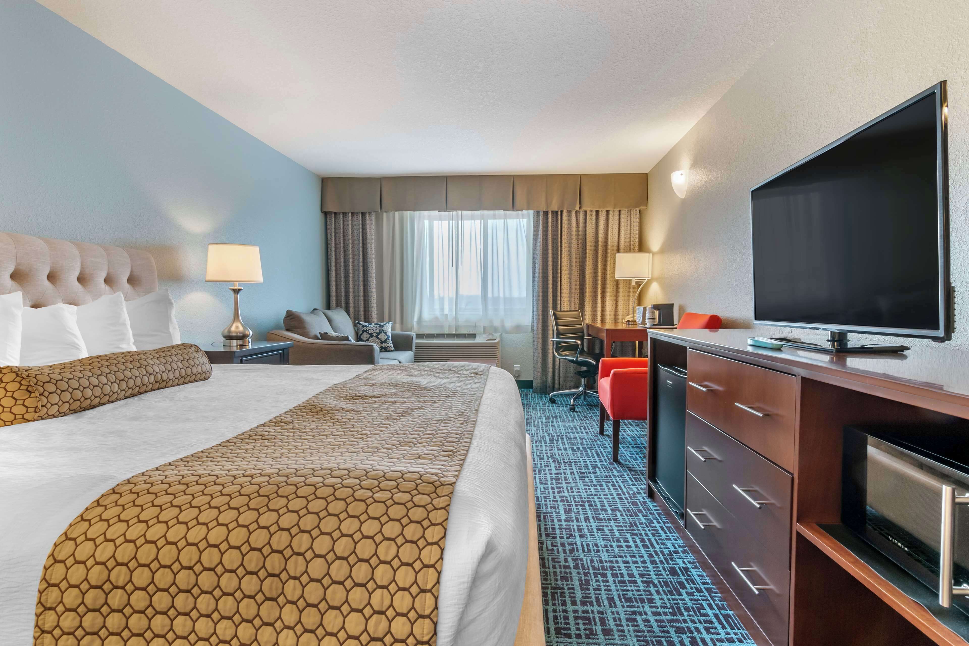 standard room, 1 king bed, accessible, refrigerator & microwave (with sofabed) | desk, iron/ironing board, cots/infant beds, wifi