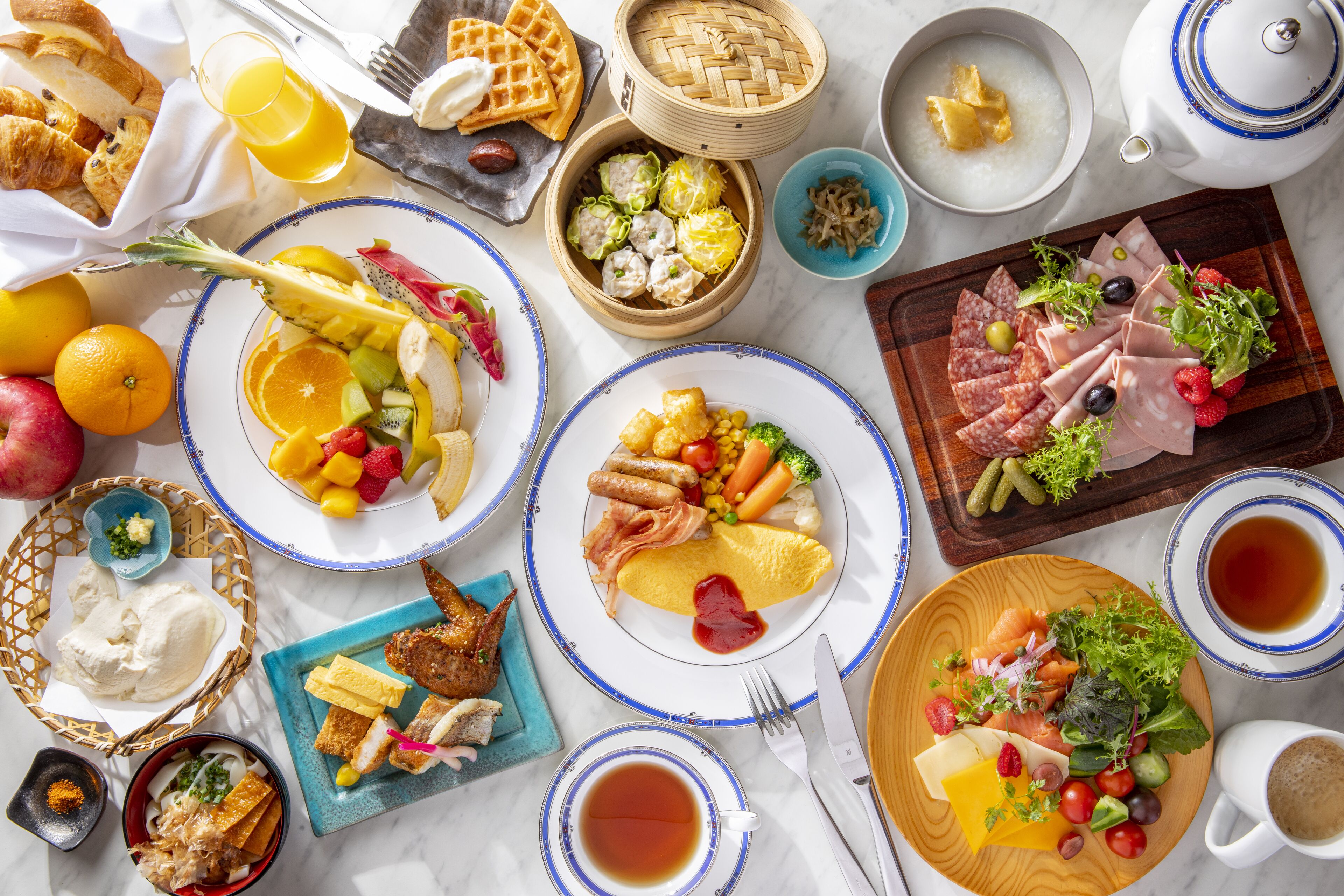 Café da manhã com buffet todos os dias (JPY 4500 por pessoa) 