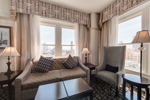 Suite, 1 Bedroom, City View (1 Queen and 1 Sofabed) | Living area | Flat-screen TV
