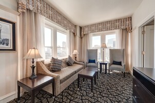 Suite, 1 Bedroom, City View (1 Queen and 1 Sofabed) | Living area | Flat-screen TV