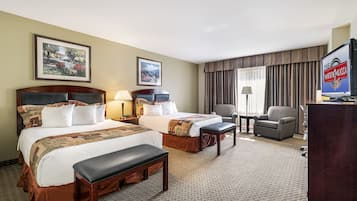 Premium bedding, pillow-top beds, in-room safe, desk