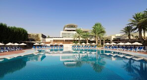 Indoor pool, 2 outdoor pools, pool umbrellas, sun loungers