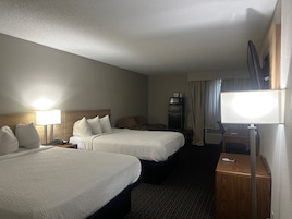 Room, 2 Queen Beds, Non Smoking | Desk, iron/ironing board, free WiFi, bed sheets