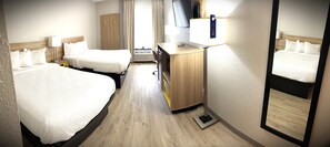 Rom, 2 queensize-senger, ikke-røyk | Skrivebord, strykejern/-brett, wi-fi (inkludert) og sengetøy