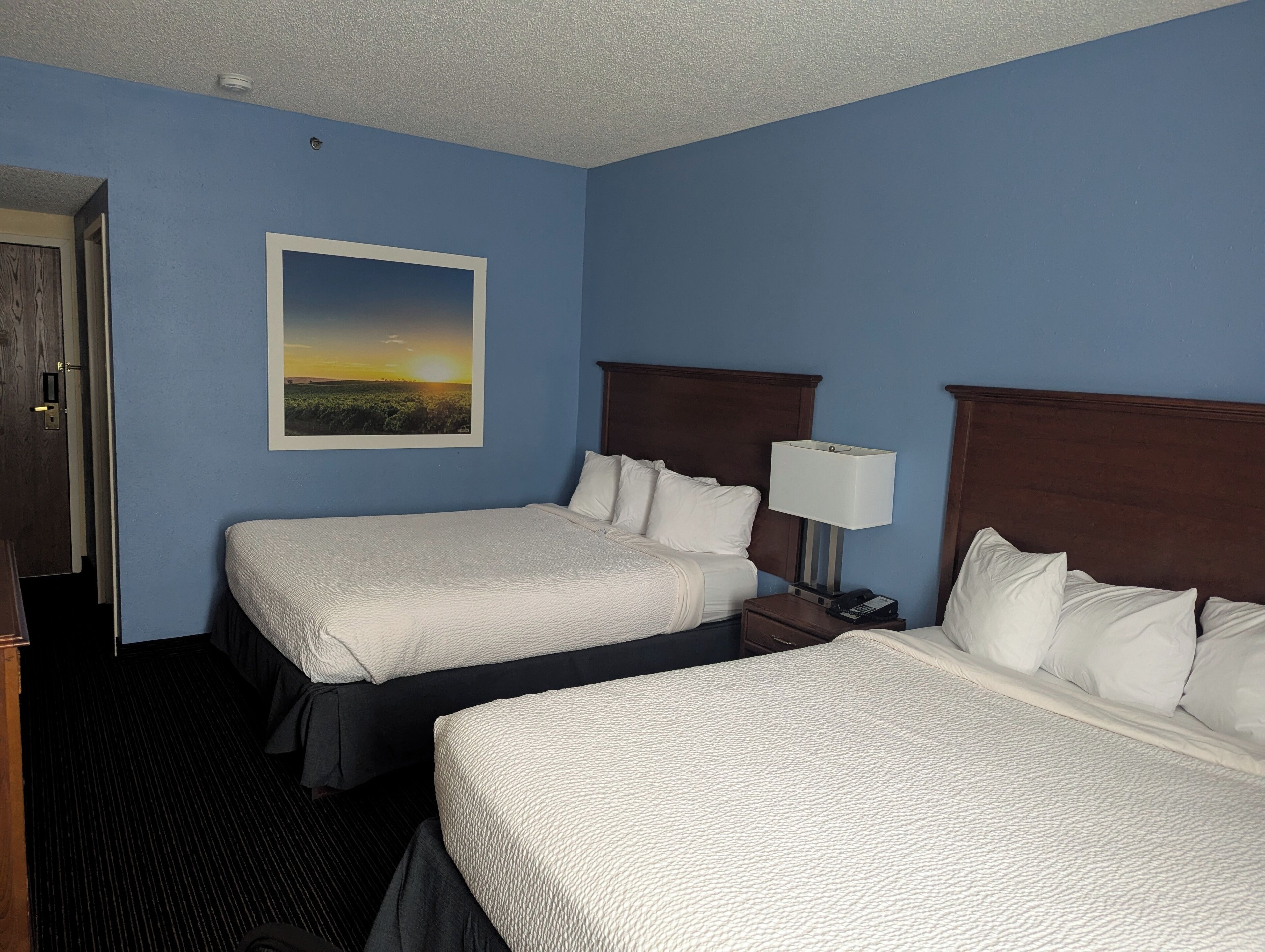 room, 2 queen beds, non smoking | desk, iron/ironing board, free wifi, bed sheets