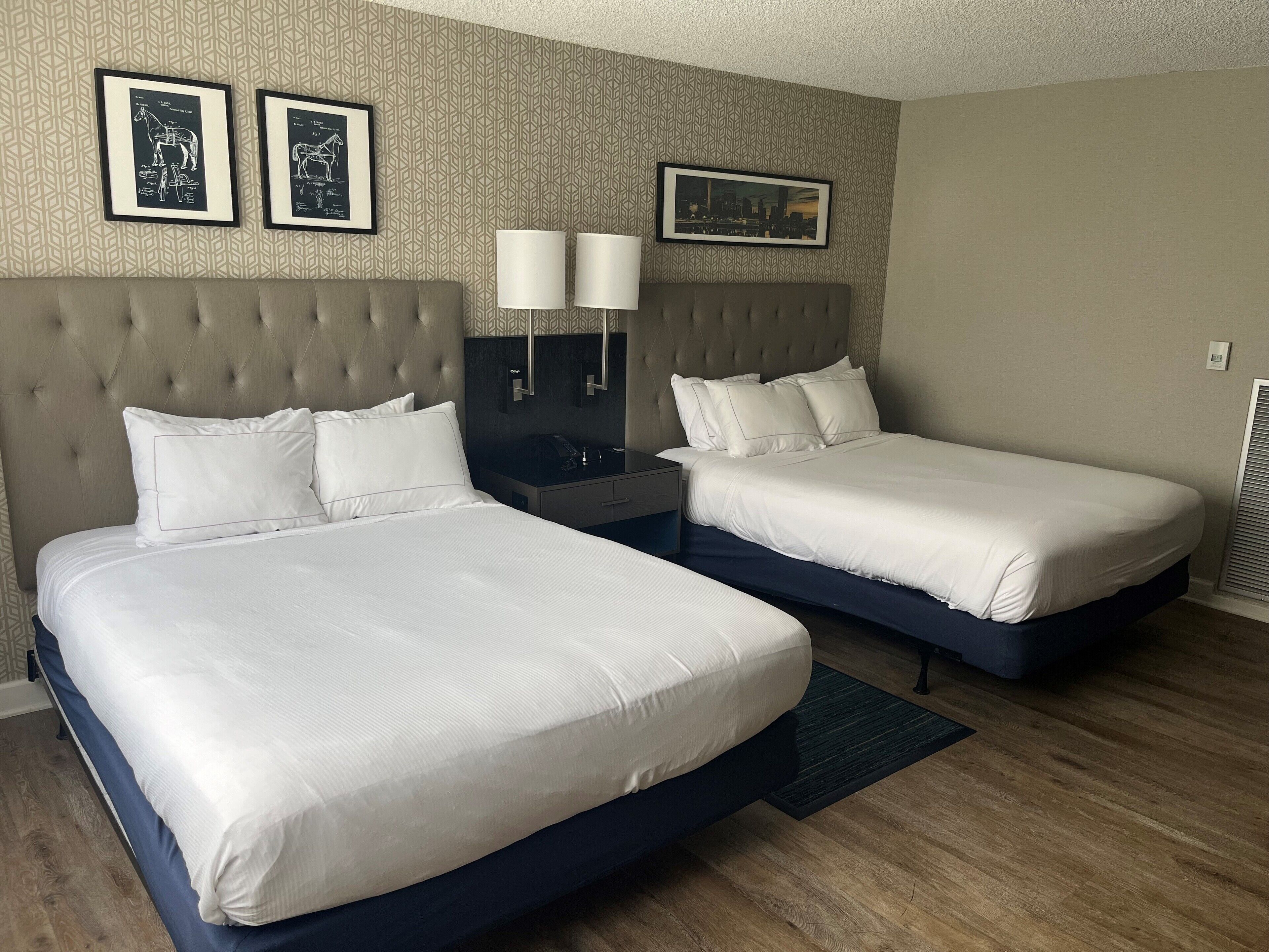 Two Queen Beds, Non-Smoking, Roll In Shower | In-room safe, desk, iron/ironing board, cribs (free)