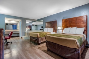 Desk, iron/ironing board, free WiFi, bed sheets