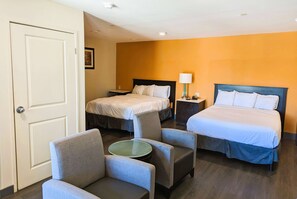 Room, 2 Queen Beds, Non Smoking | Desk, laptop workspace, blackout curtains, iron/ironing board - Ramada by Wyndham Culver City (Culver City)