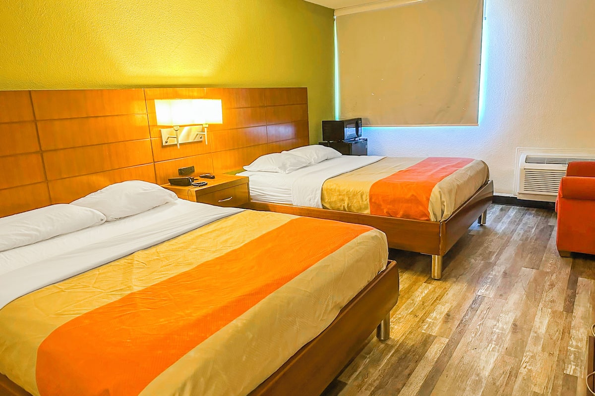 Room, 2 Double Beds, Smoking | Premium bedding, iron/ironing board, free WiFi, alarm clocks