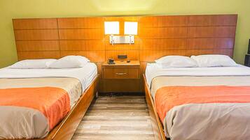 Room, 2 Double Beds, Smoking | Premium bedding, iron/ironing board, free WiFi, alarm clocks