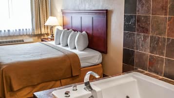 Premium bedding, desk, blackout drapes, soundproofing