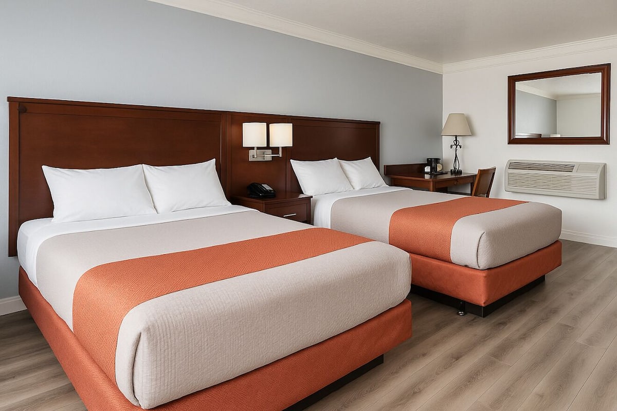 Standard Room, 2 Queen Beds, Non Smoking, Refrigerator & Microwave | Premium bedding, individually decorated, individually furnished, desk