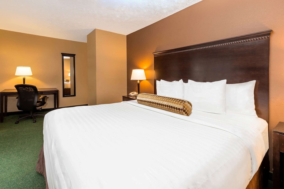 Room, 1 King Bed, Non Smoking | Premium bedding, desk, iron/ironing board, free cots/infant beds
