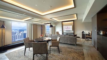Suite, 2 Queen Beds | Minibar, in-room safe, desk, laptop workspace