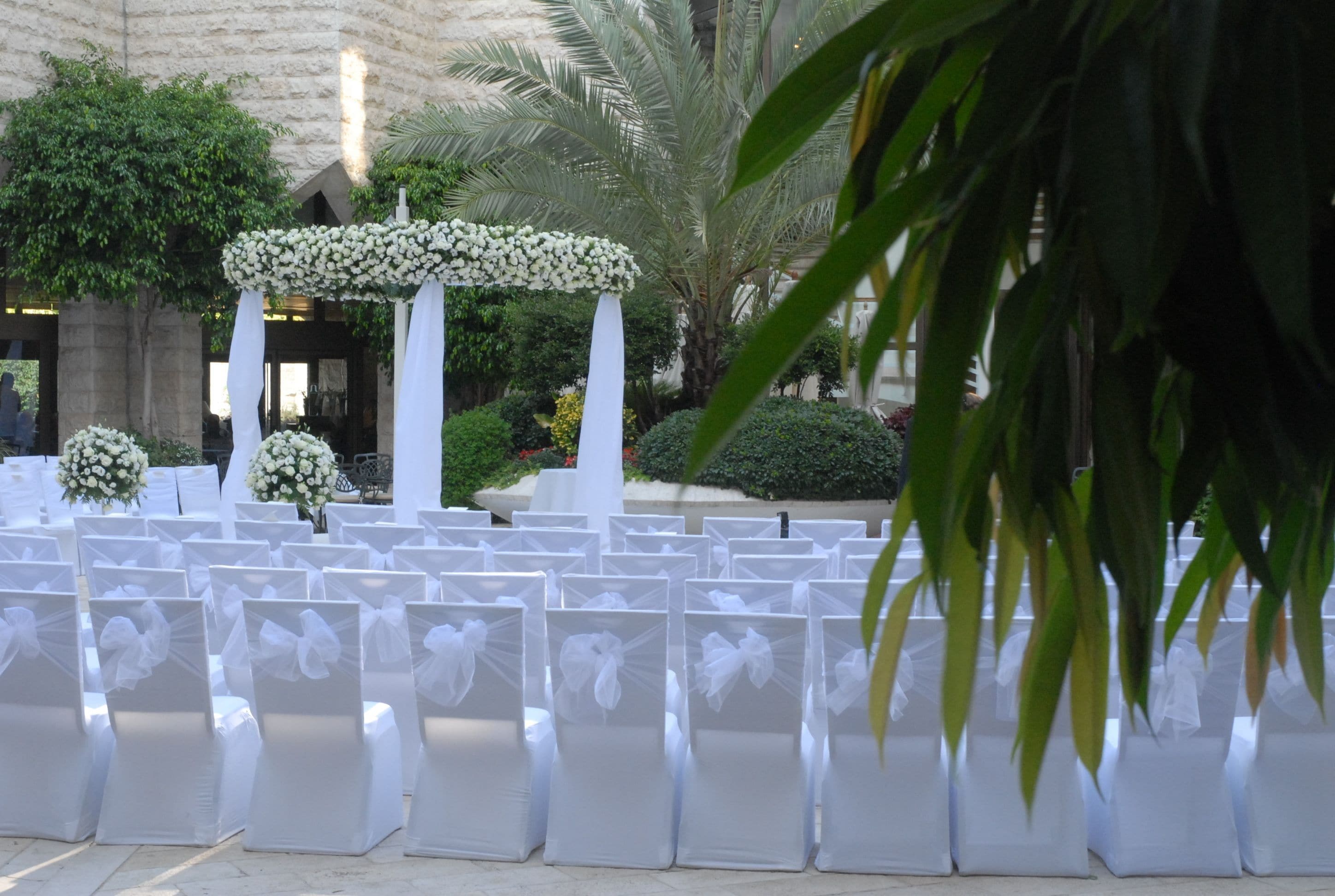 outdoor wedding area