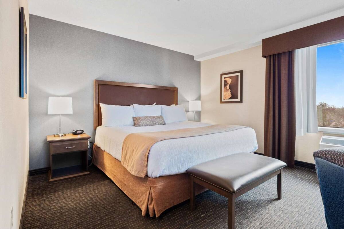 Blackout curtains, iron/ironing board, rollaway beds, free WiFi