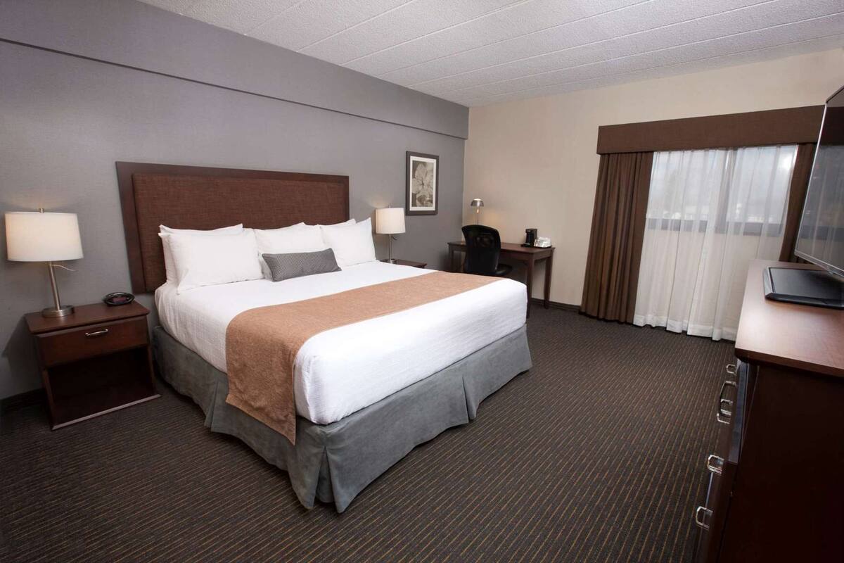 Blackout curtains, iron/ironing board, rollaway beds, free WiFi