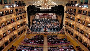 A grand opera house with ornate golden balconies, a central stage with an orchestra, and a large chandelier. - Ambasciatori Hotel Mestre Venice, Tapestry Collection by Hilton (Mestre)