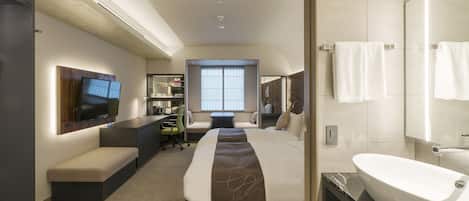 Rom – standard, 2 enkeltsenger (Stocked Minibar) | Dundyner, skrivebord, blendingsgardiner og strykejern/-brett