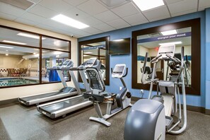 Stay active and energize your mood in our well-equipped fitness center, featuring treadmills, elliptical trainers, and a stair climber.