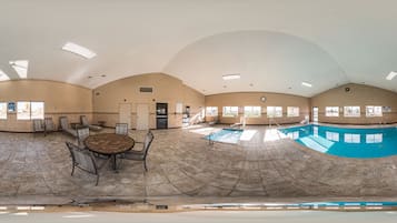 Indoor pool, pool loungers