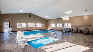 Indoor pool, pool loungers