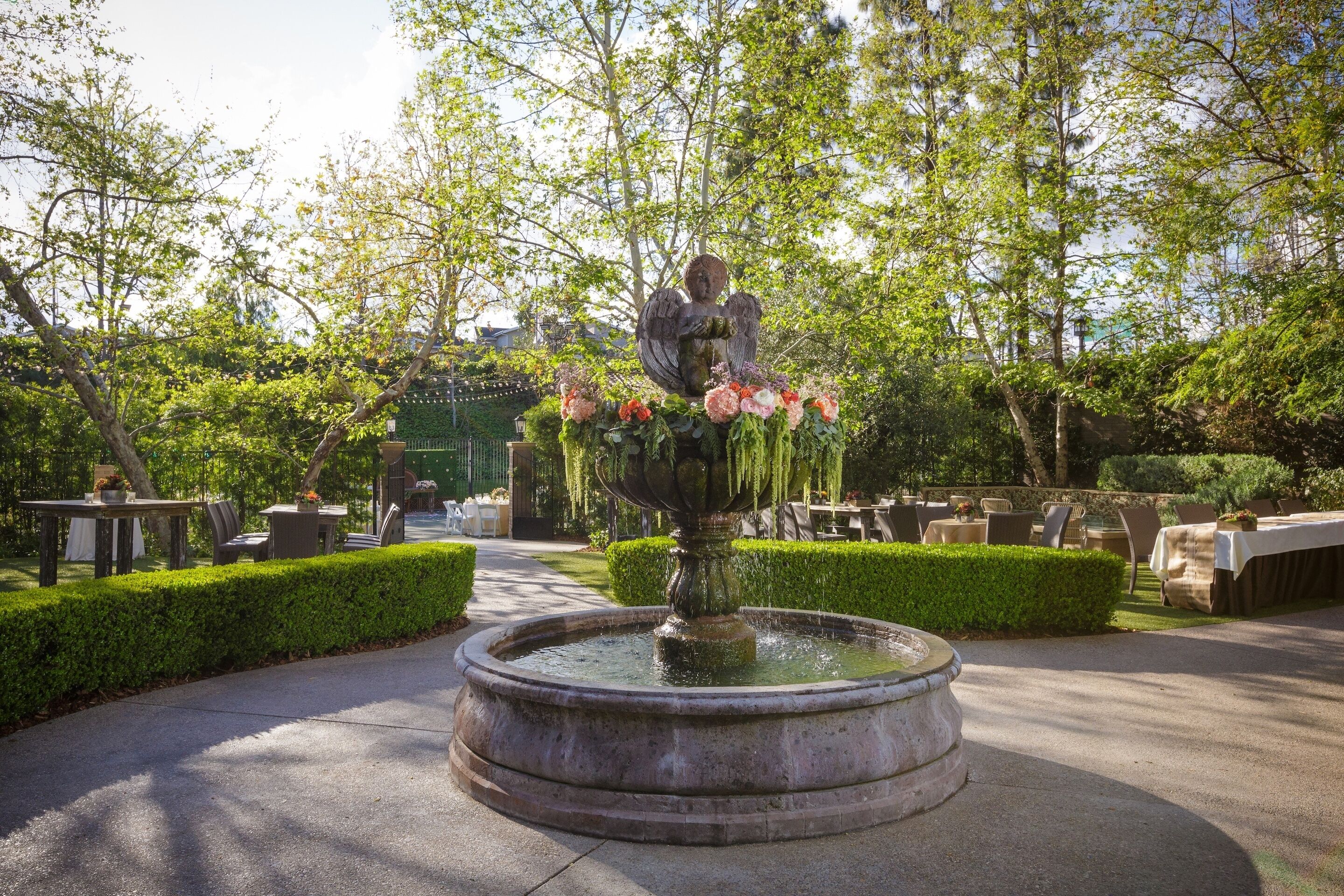 outdoor banquet area