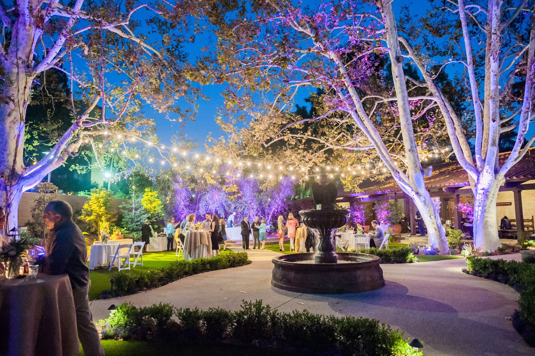Outdoor banquet area