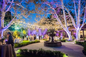 Outdoor banquet area