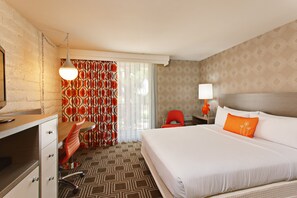 In-room safe, desk, blackout curtains, soundproofing - The Garland (North Hollywood)