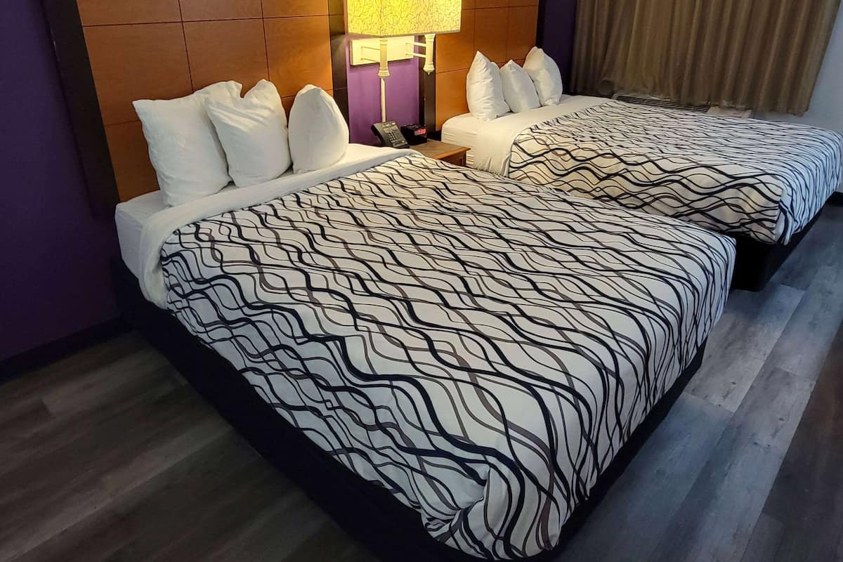 Premium bedding, desk, soundproofing, iron/ironing board