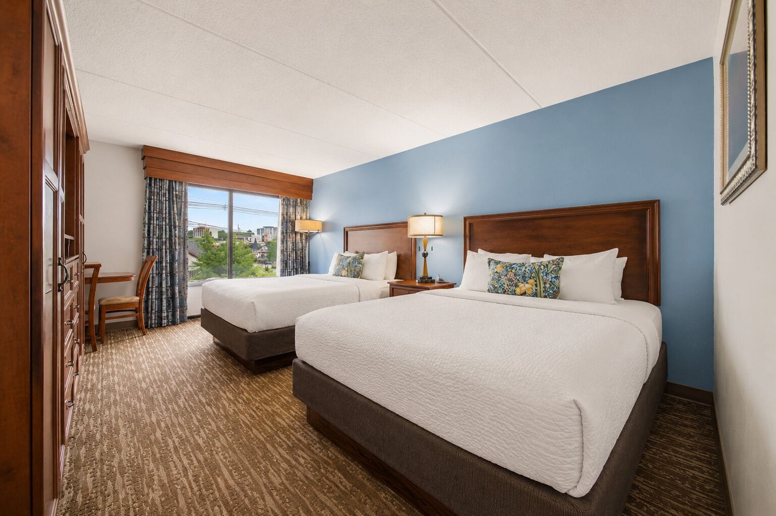 Standard Room, 2 Queen Beds | Premium bedding, blackout drapes, soundproofing, iron/ironing board