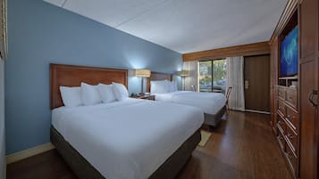 Premium bedding, blackout drapes, soundproofing, iron/ironing board