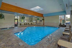 Indoor pool, outdoor pool, sun loungers