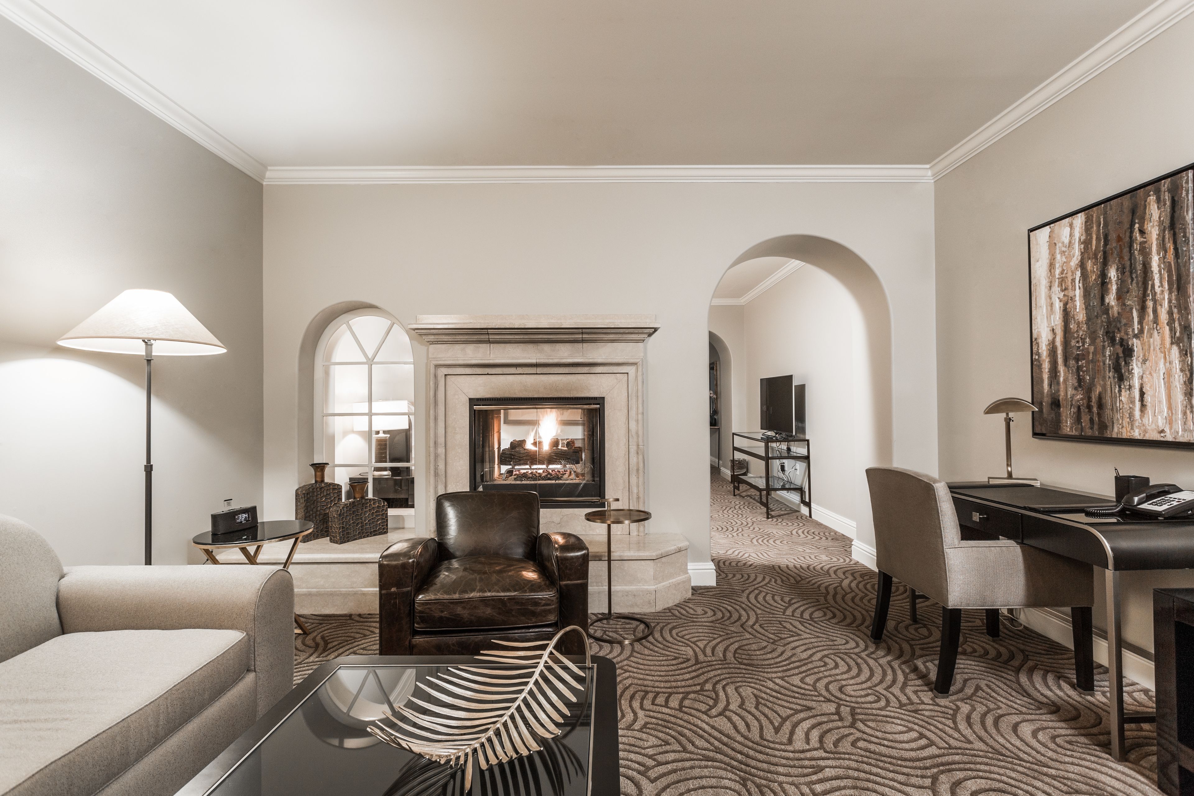 luxury studio suite, 1 king bed with sofa bed | living room