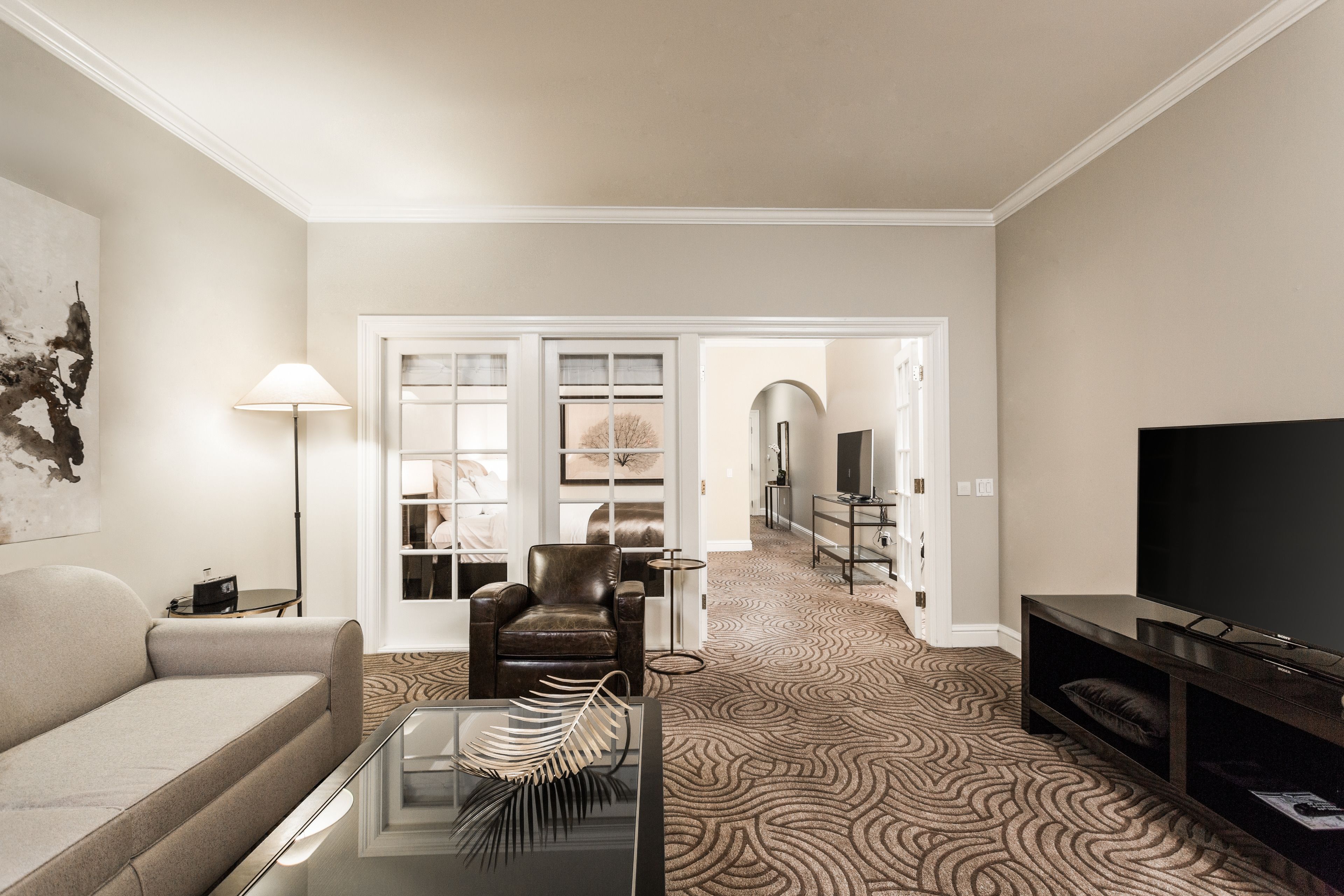 luxury suite, 1 king bed with sofa bed | living room