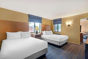 Suite, 2 Queen Beds, Accessible, Kitchen (with Sofabed) | 1 bedroom, blackout drapes, iron/ironing board, bed sheets