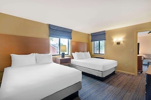 Suite, 2 Queen Beds, Accessible, Kitchen (with Sofabed) | Blackout curtains, iron/ironing board, bed sheets