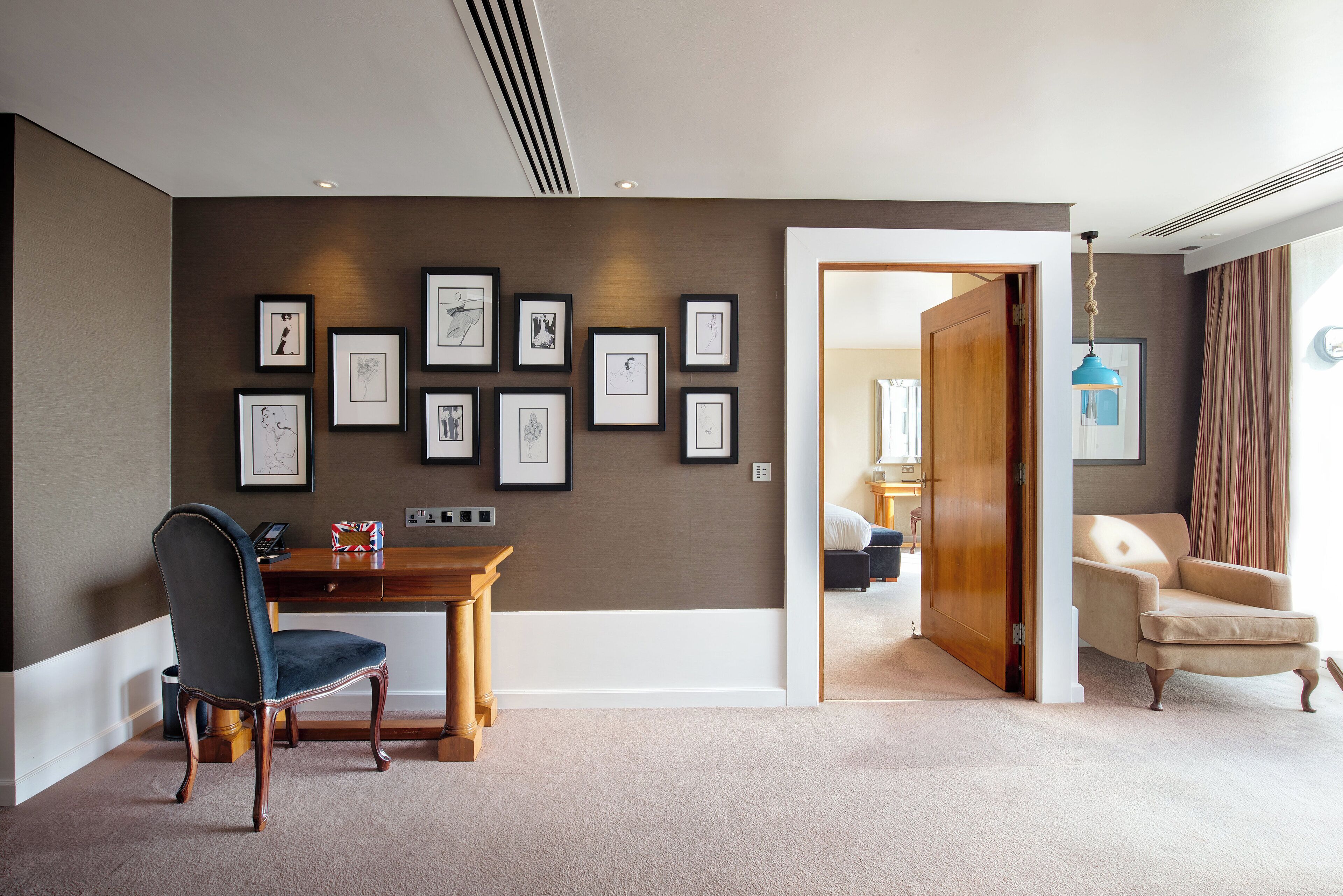 savile penthouse suite | premium bedding, minibar, in-room safe, desk